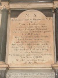 Browne's Tomb in St Peter Mancroft Church