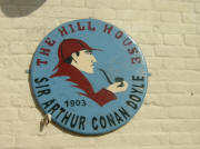 Plaque on wall of Hill House pub