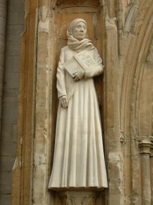 Statue of Julian at Norwich Cathedral