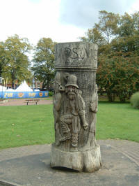Woodcarving dedicated to Will Kemp